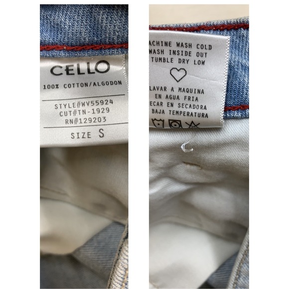 Women's Blue Cello Jeans‎ Asymmetrical Waist Short Denim Skirt Size Small - Picture 5 of 8